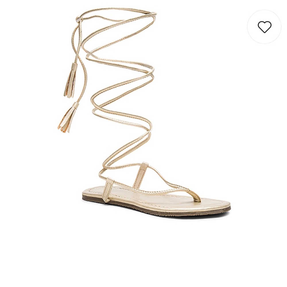 PILYQ Gold gladiator sandals size 9/10